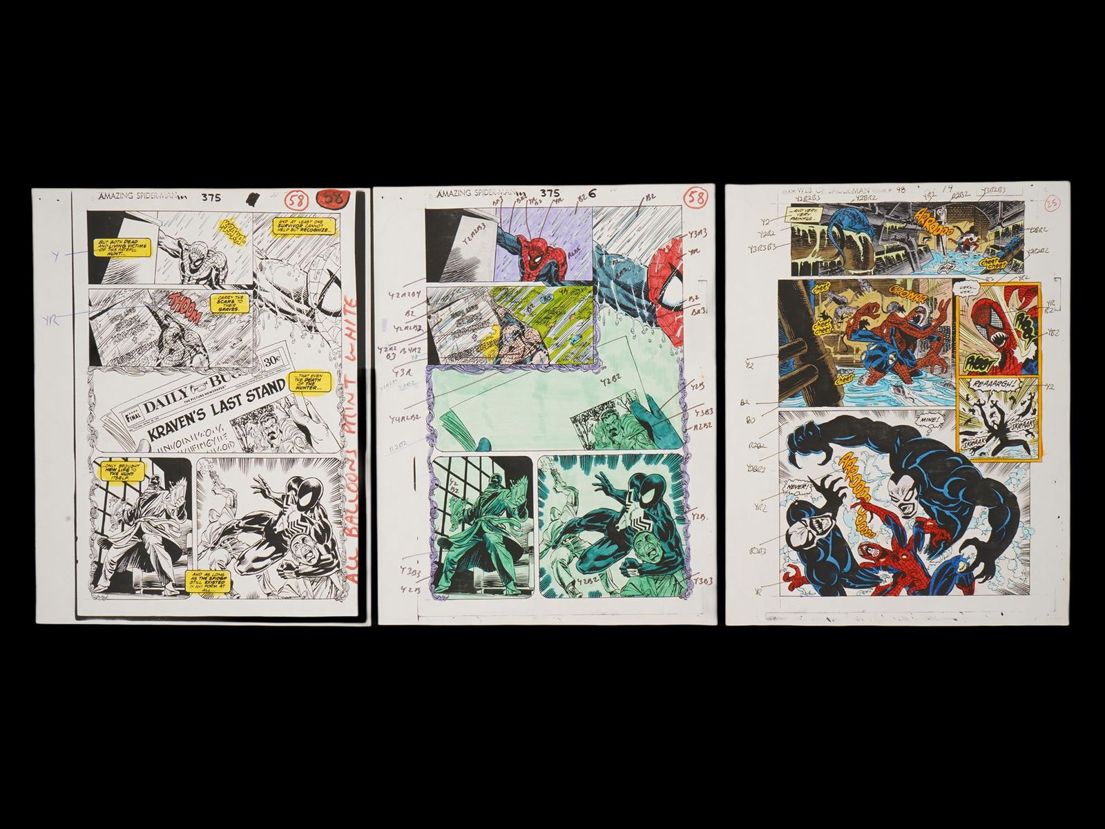 THE AMAZING SPIDER MAN AMERICAN COMIC BOOK PAGES (1 of 6)