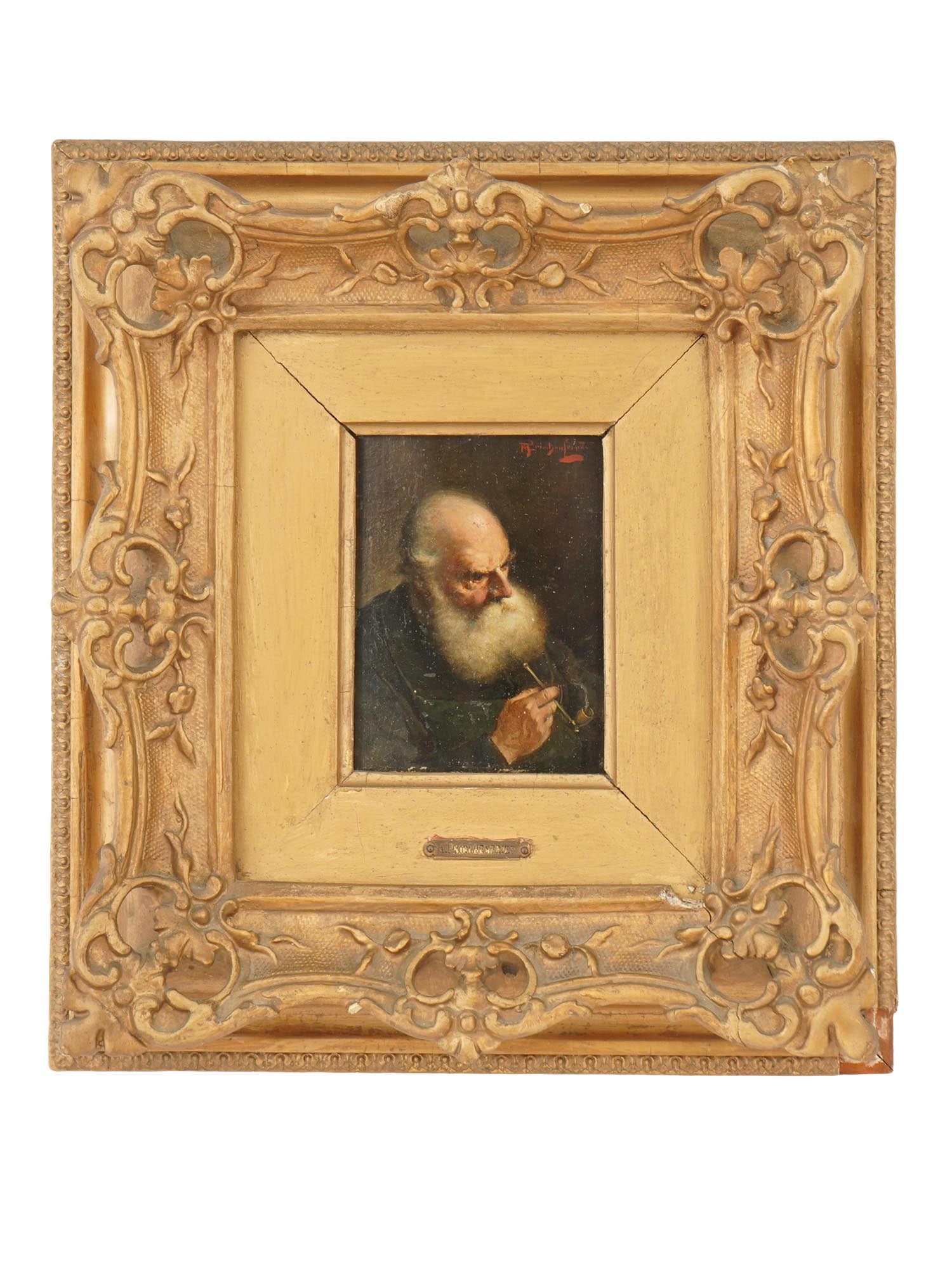 JUDAICA OIL PAINTING SIGNED ALOS H PRIECHENFRIED (1 of 4)