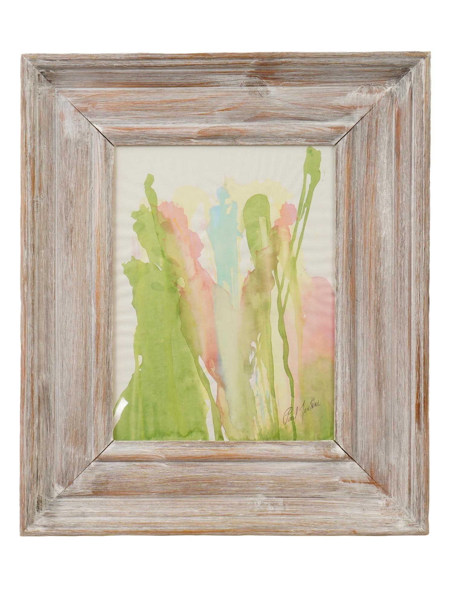 PAUL JENKINS AMERICAN ABSTRACT WATERCOLOR PAINTING: Paul Jenkins, American, 1923 to 2012, an abstract watercolor painting on paper, signed in the lower right. Paul Jenkins was an Abstract Expressionist painter known for his luminous color fields and fl