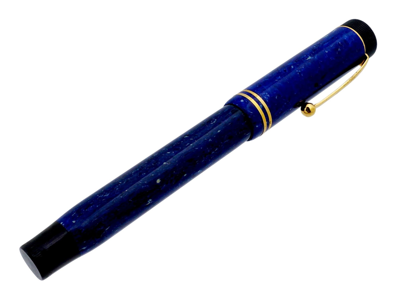 VINTAGE PARKER DUOFOLD SENIOR LAPIS MARBLE FOUNTAIN PEN (1 of 12)