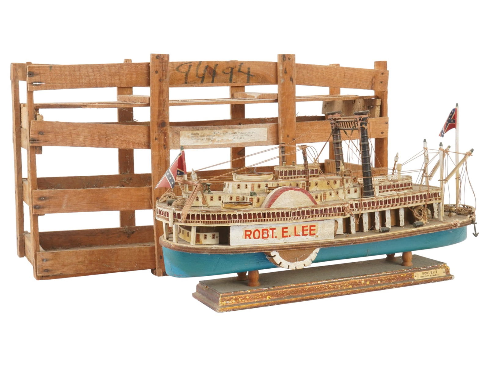 ROBERT E LEE MODEL PADDLE WHEEL STEAMER IN ORIGINAL CASE - 2