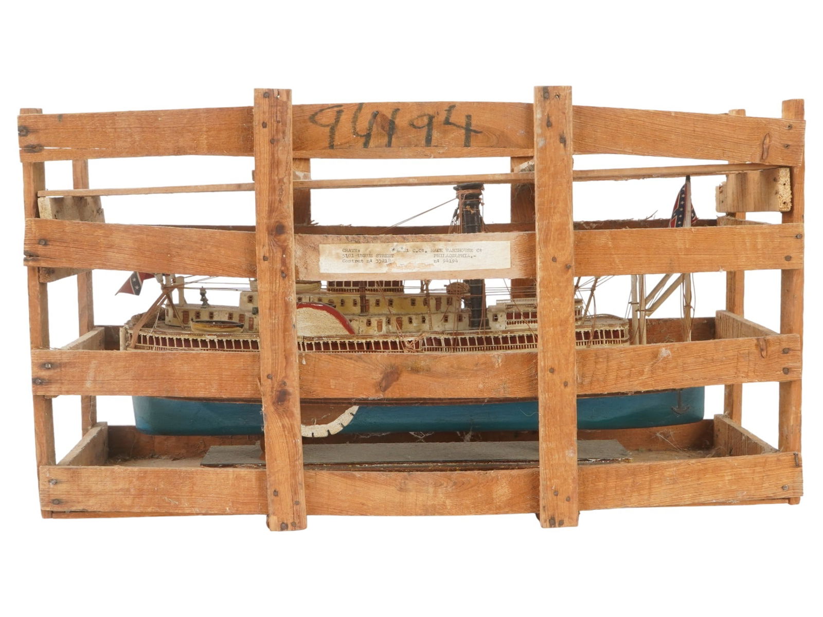 ROBERT E LEE MODEL PADDLE WHEEL STEAMER IN ORIGINAL CASE - 3