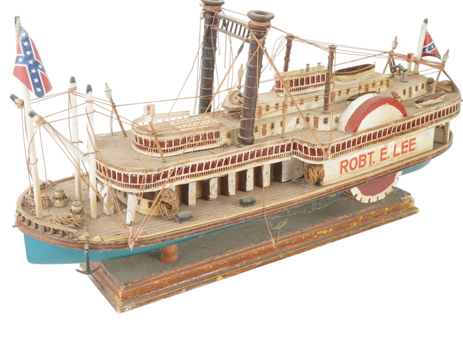 ROBERT E LEE MODEL PADDLE WHEEL STEAMER IN ORIGINAL CASE - 6