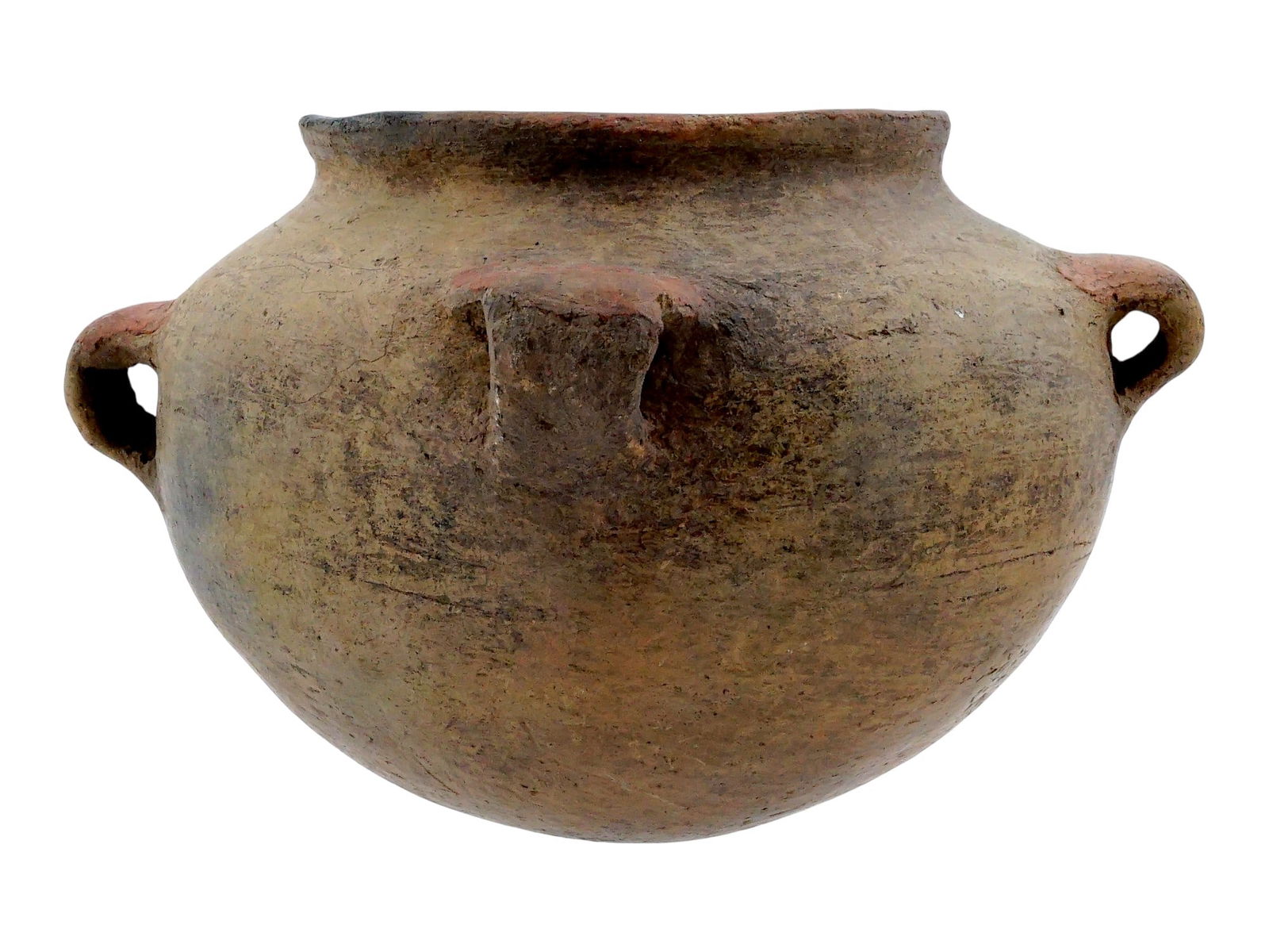 ANTIQUE KOREAN CERAMIC ONGGI VESSEL W LUG HANDLES (1 of 8)