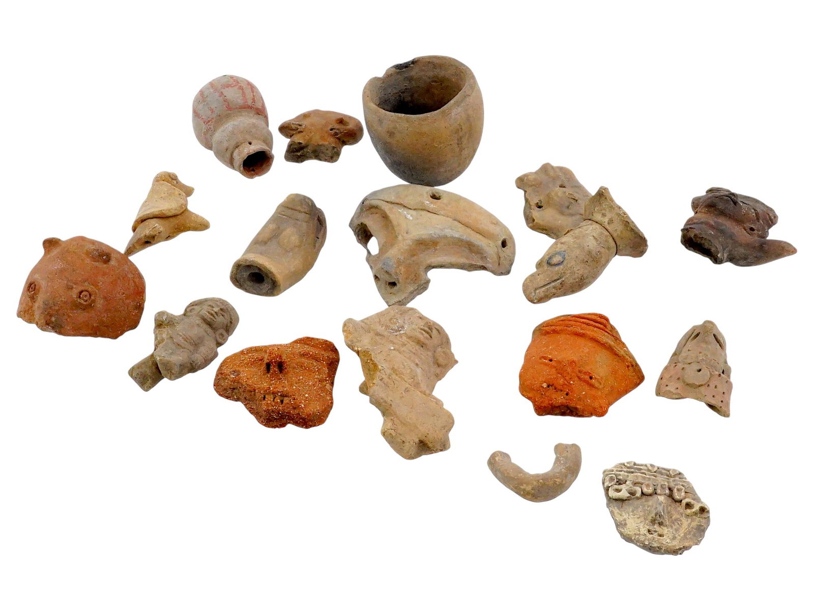 COLLECTION OF ANCIENT PRE COLUMBIAN TERRACOTTA PIECES (1 of 12)