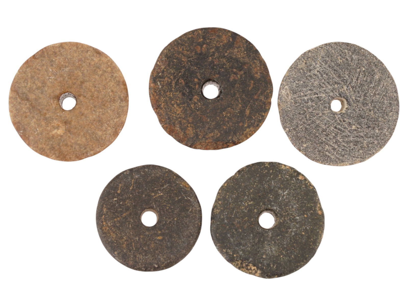 ANCIENT ROMAN STONE SPINDLE WHORLS WITH DESIGNS (1 of 4)