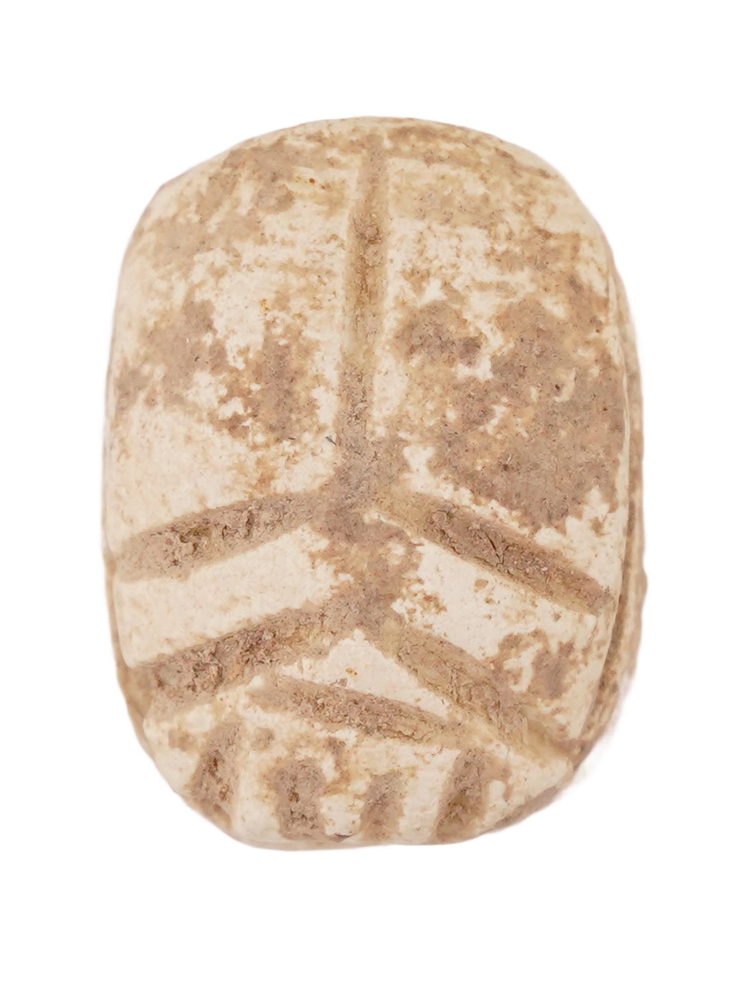 ANCIENT LATE PERIOD EGYPT FAIENCE SCARAB 700 TO 200 BC (1 of 5)