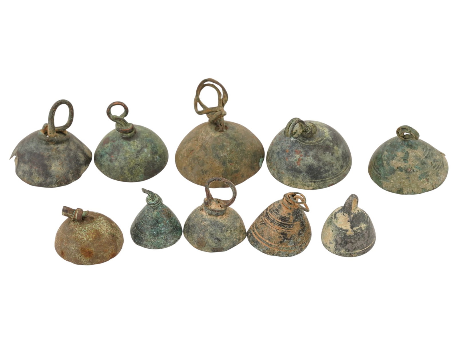 GROUP OF ANCIENT ROMAN PERIOD HOLY LAND BRONZE BELLS (1 of 4)