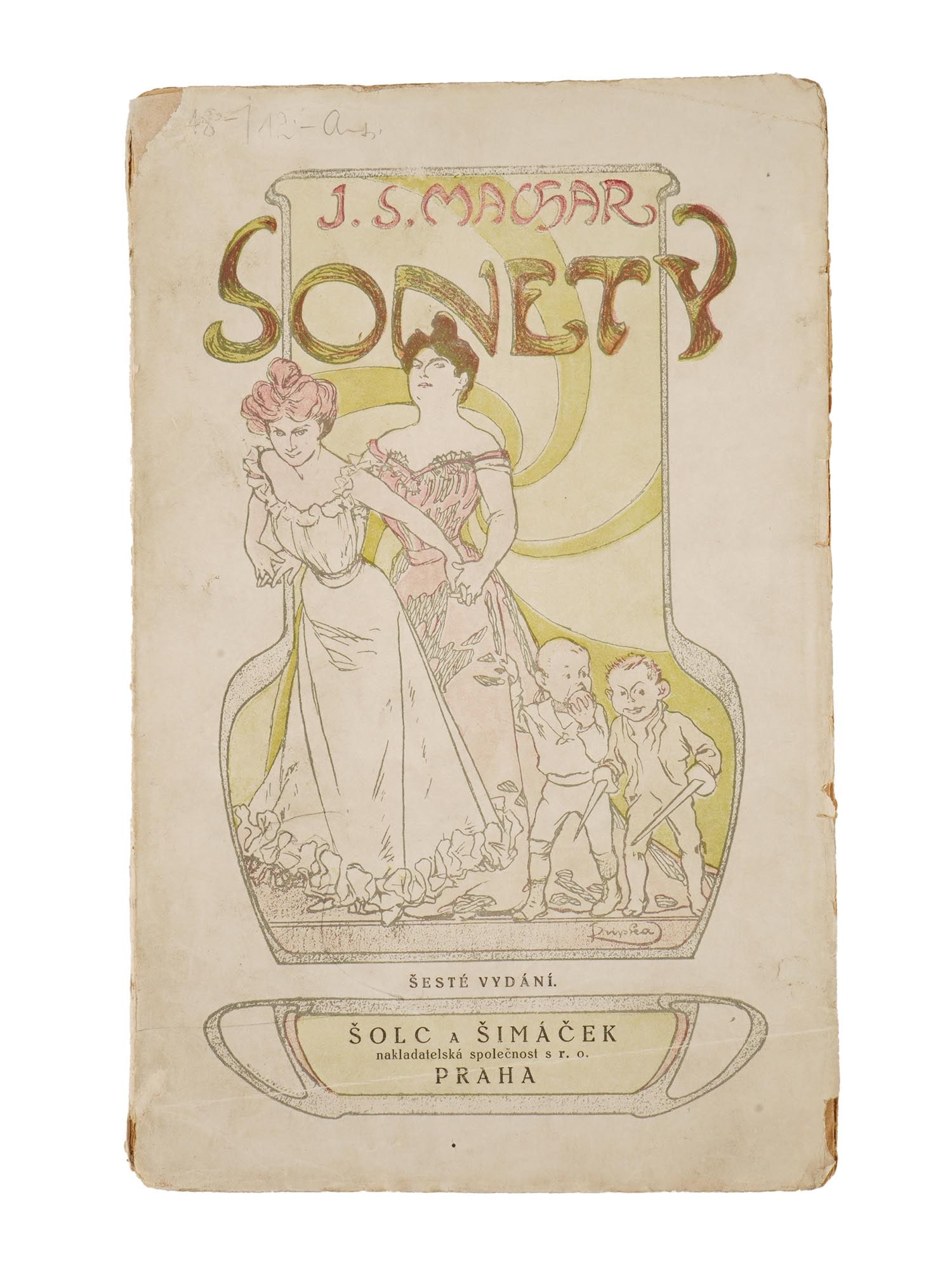 ANTIQUE CZECH SONNETS BOOK BY JOSEF SVATOPLUK MACHAR (1 of 7)