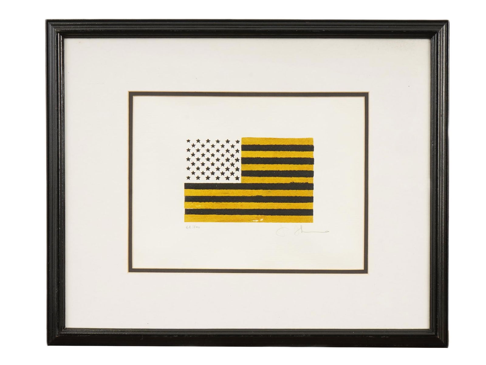 LTD AMERICAN FLAG LITHOGRAPH AFTER JASPER JOHNS SIGNED (1 of 4)