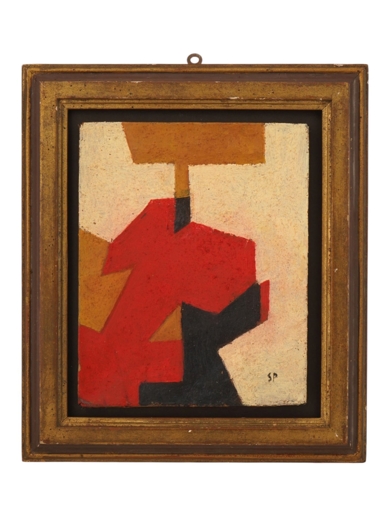 ABSTRACT OIL PAINTING ATTRIBUTED TO SERGE POLIAKOFF: An oil on canvas painting depicting an abstract composition, attributed to the Russian-born French modernist Serge Poliakoff, 1900 to 1969, a key figure in the post-war New School of Paris. The artwor