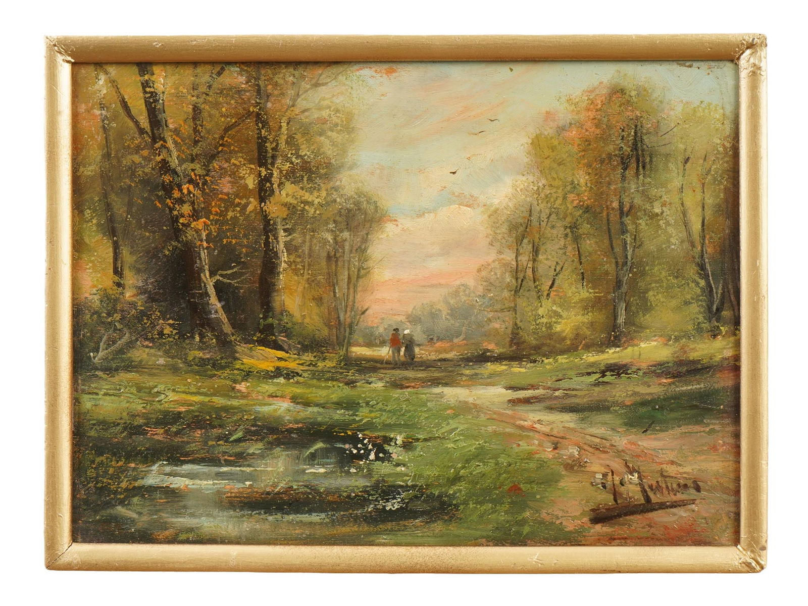 EUROPEAN LANDSCAPE OIL PAINTING SIGNED BY ARTIST (1 of 4)