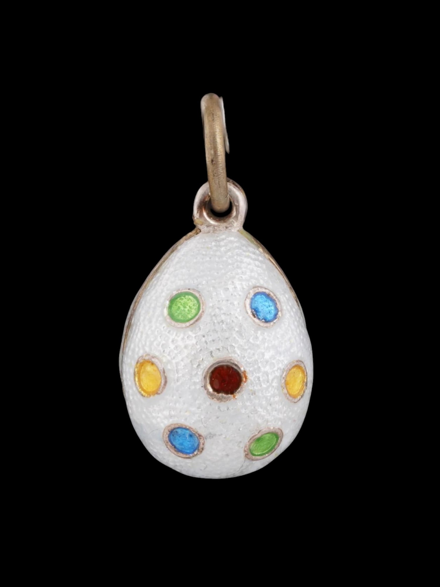 RUSSIAN SILVER GUILLOCHE ENAMEL EASTER EGG PENDANT (1 of 5)