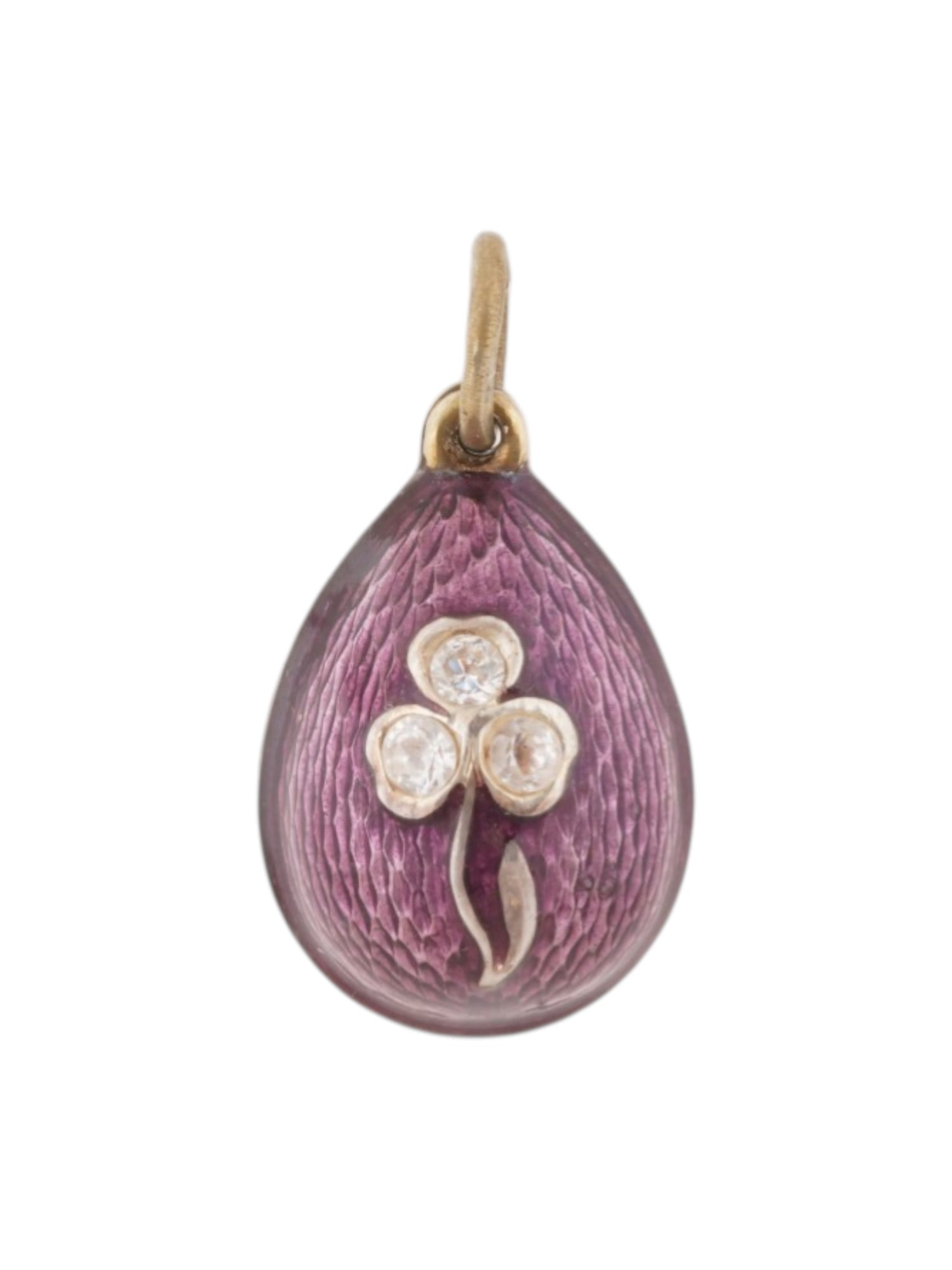 RUSSIAN SILVER GUILLOCHE ENAMEL EASTER EGG PENDANT (1 of 4)