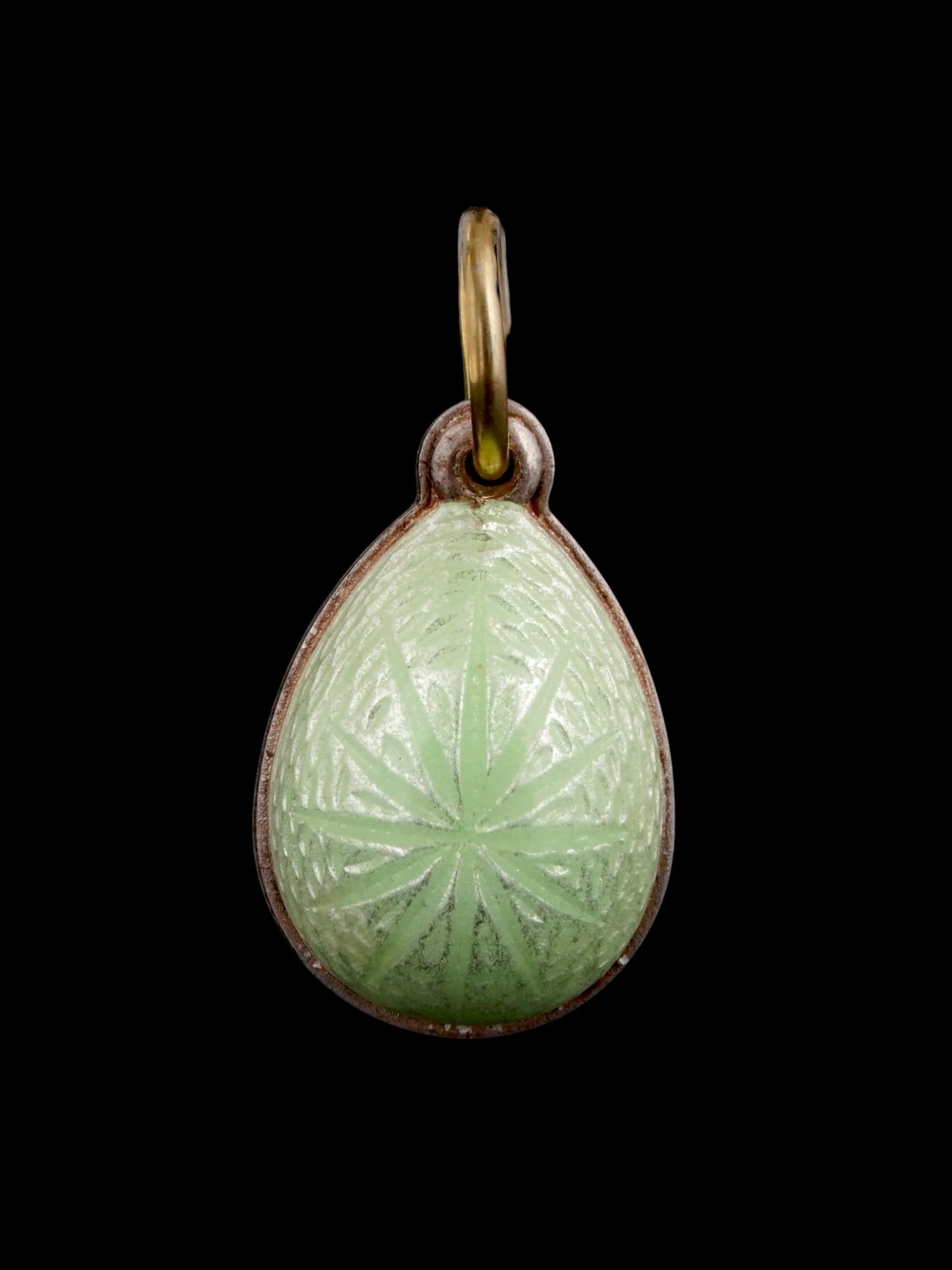 RUSSIAN SILVER GUILLOCHE ENAMEL EASTER EGG PENDANT (1 of 4)