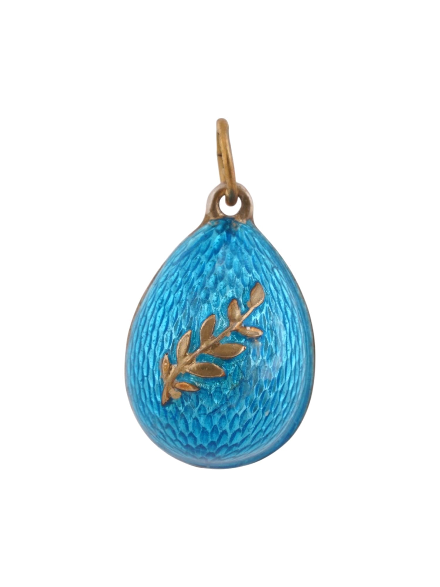 RUSSIAN GILT SILVER GUILLOCHE ENAMEL EASTER EGG PENDANT (1 of 5)