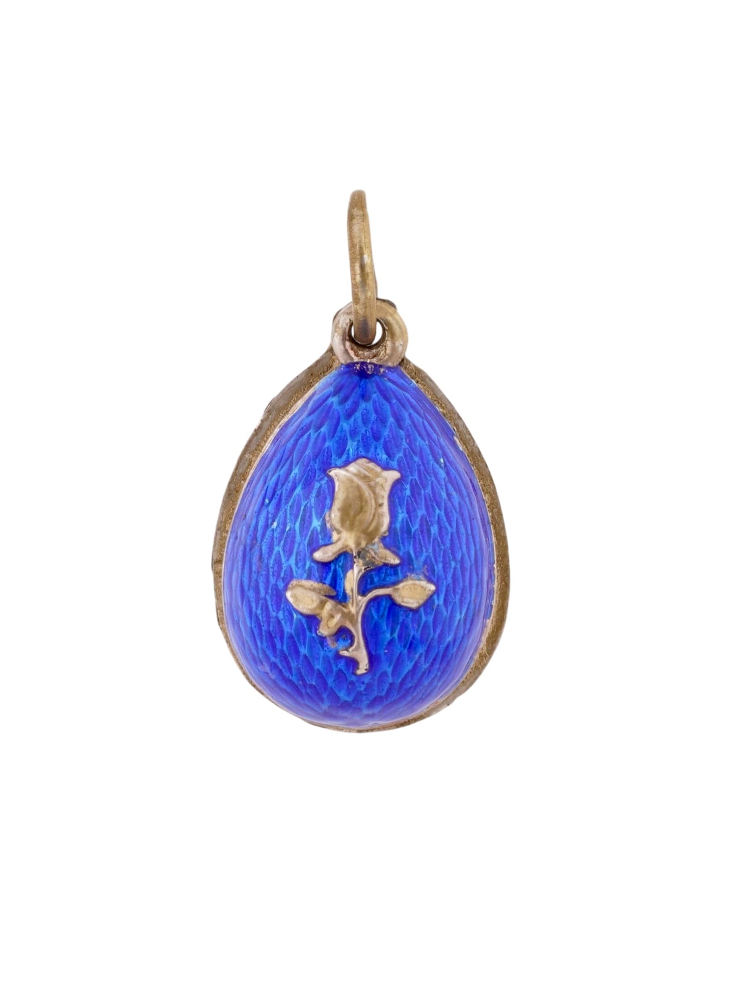 RUSSIAN SILVER GUILLOCHE ENAMEL EASTER EGG PENDANT (1 of 5)