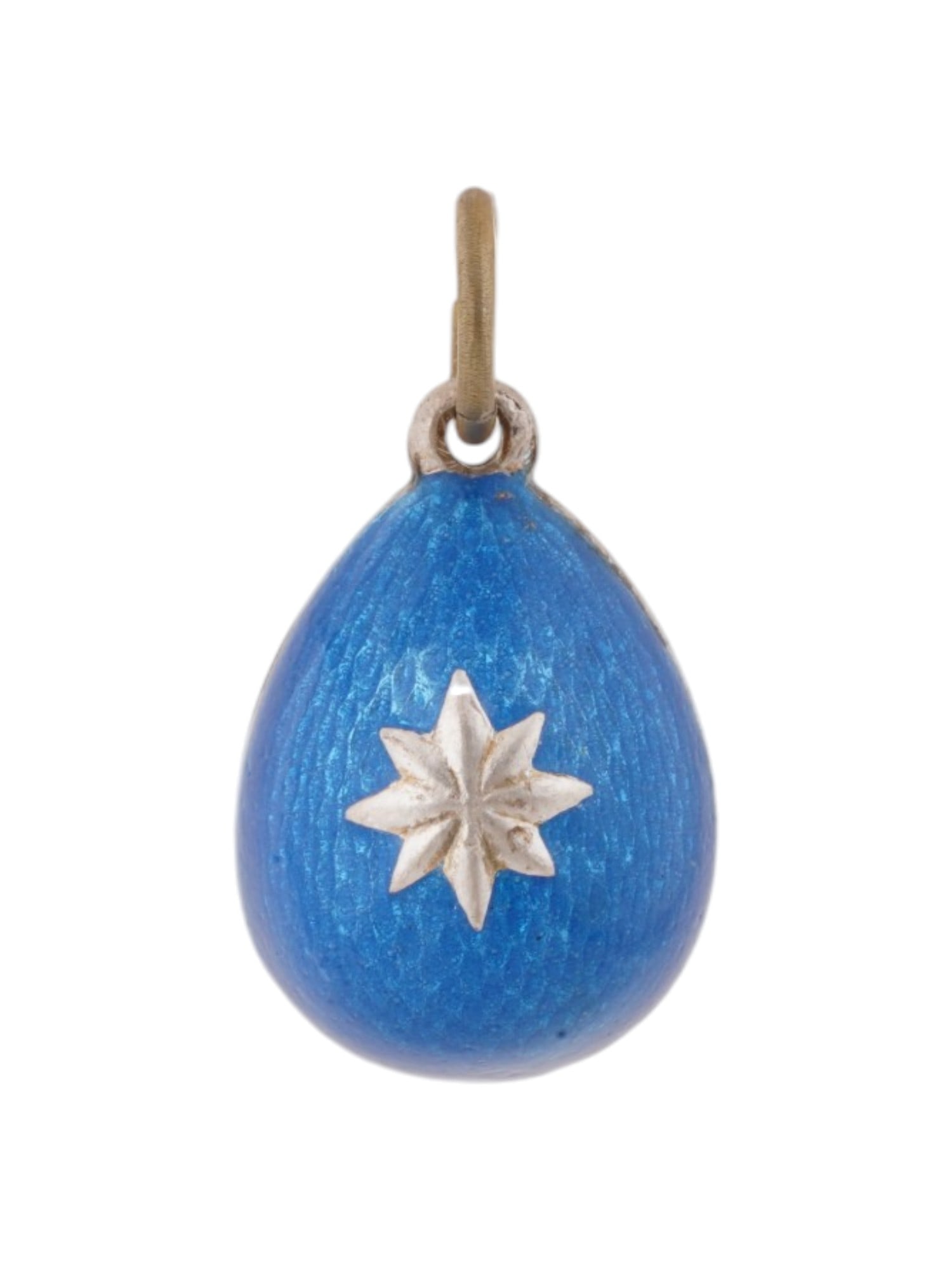 RUSSIAN SILVER GUILLOCHE ENAMEL EASTER EGG PENDANT (1 of 3)