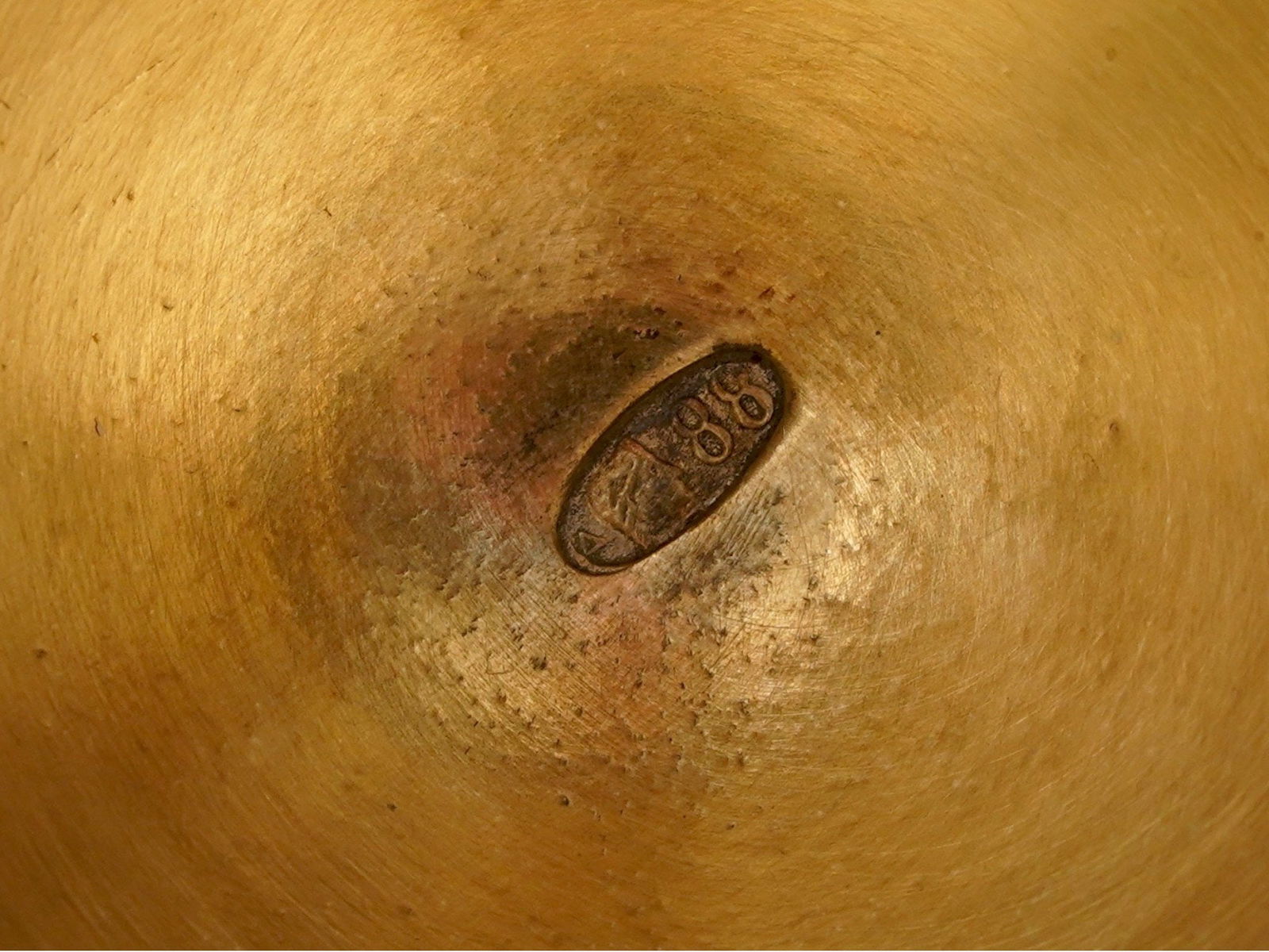 LARGE RUSSIAN GILT SILVER ENAMEL EASTER EGG W GEMSTONE - 9