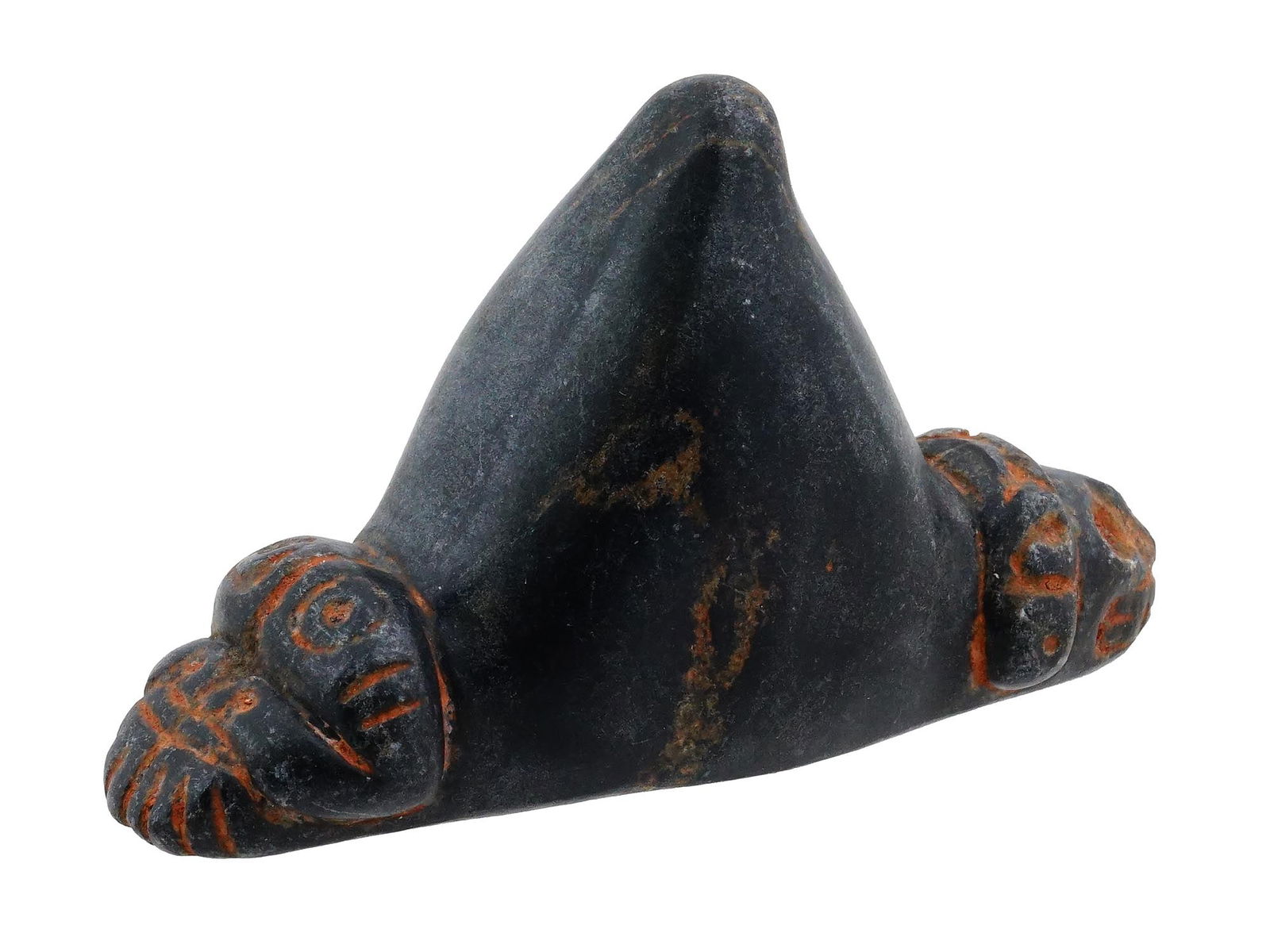 ANCIENT PRE COLUMBIAN TAINO CARVED ZEMI IDOL FIGURE (1 of 7)