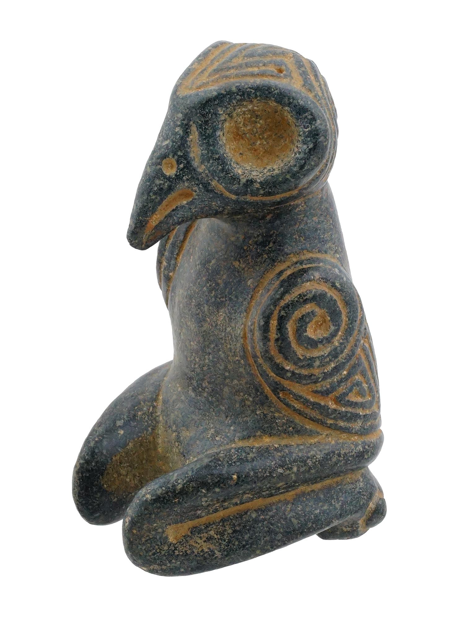 PRE COLUMBIAN TAINO CARVED HARDSTONE BIRD FIGURINE (1 of 8)
