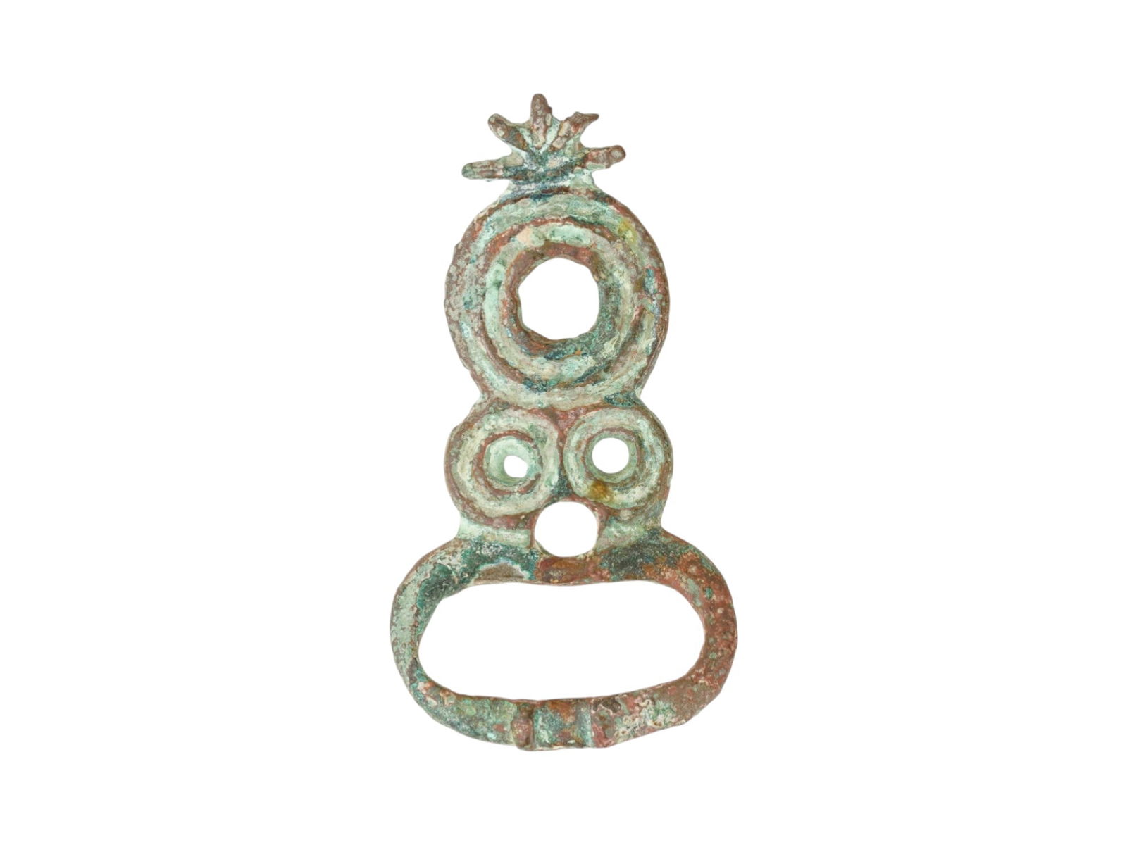 ANCIENT ROMAN BRONZE THEATRICAL MASK BELT BUCKLE (1 of 5)