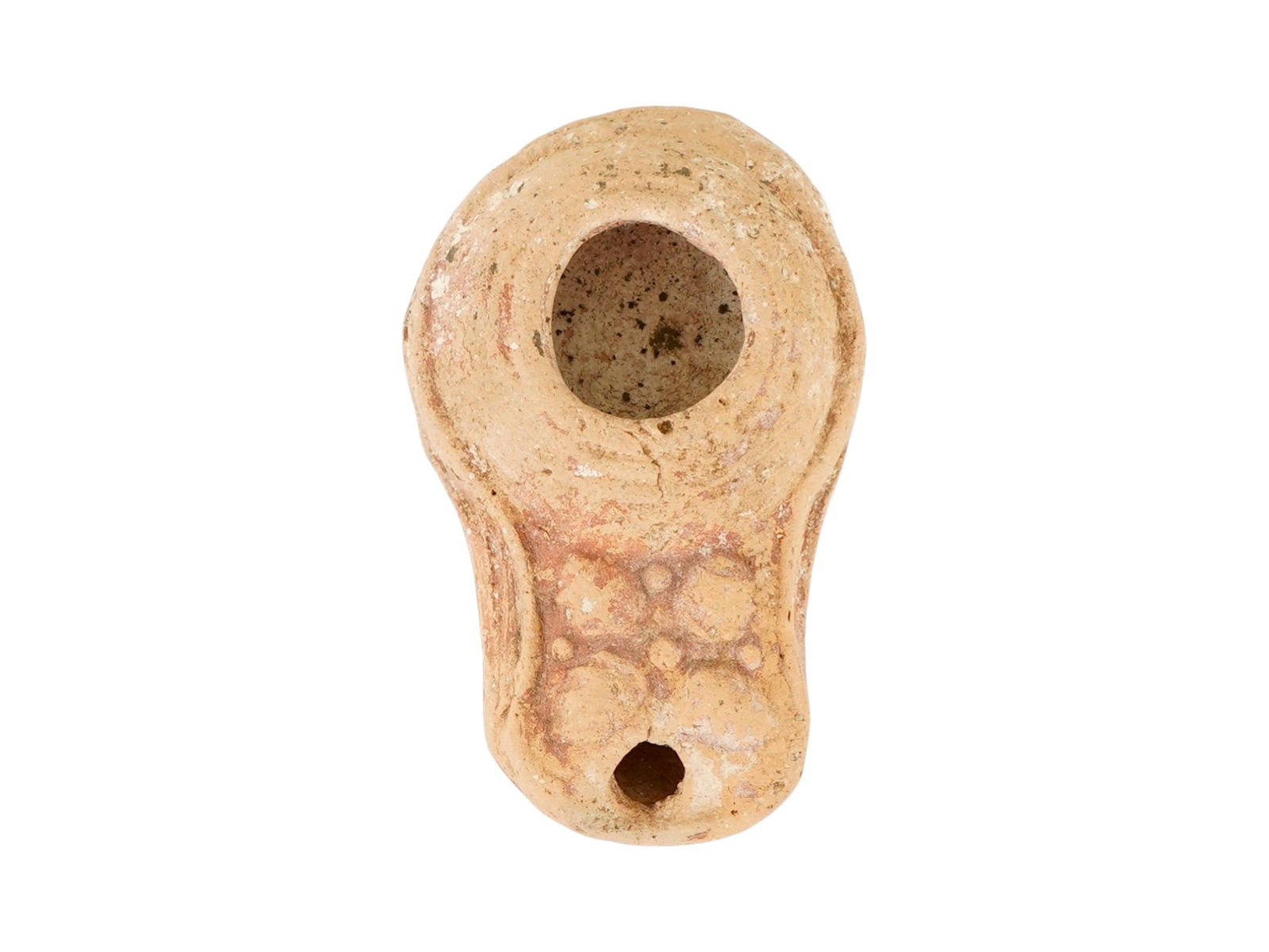 ANCIENT SAMARITAN JUDAICA TERRACOTTA OIL LAMP (1 of 6)