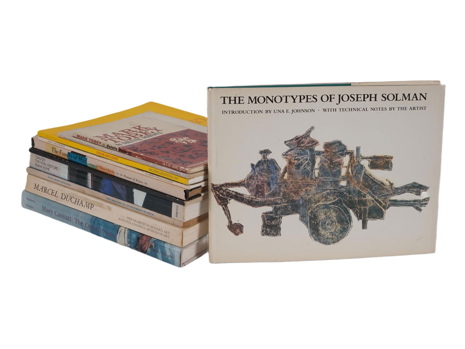 COLLECTION OF 11 ART BOOKS AND EXHIBITION CATALOGUES: A collection of 11 art books and exhibition catalogues focused on prominent 19th and 20th-century artists. The lot includes: Mary Cassatt: The Color Prints. Marcel Duchamp, exhibition catalog from the