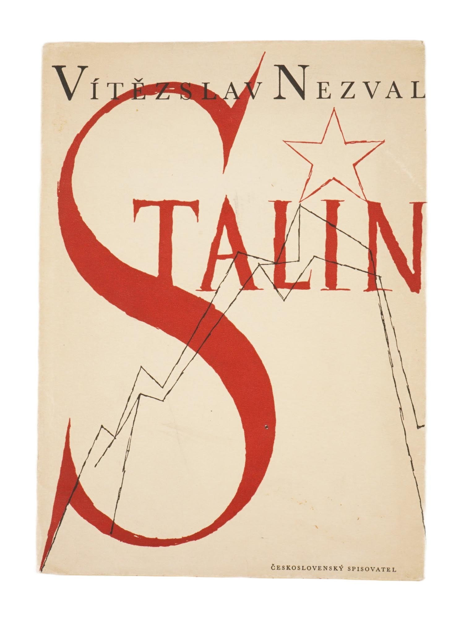 VINTAGE CZECH BOOK STALIN BY VITEZSLAV NEZVAL 1949: A vintage Czech book edition titled Stalin, a Lyric-Epic Poem, written by Vitezslav Nezval, a leading literary figure and co-founder of Poetism who later became associated with Socialist Realism. Publ