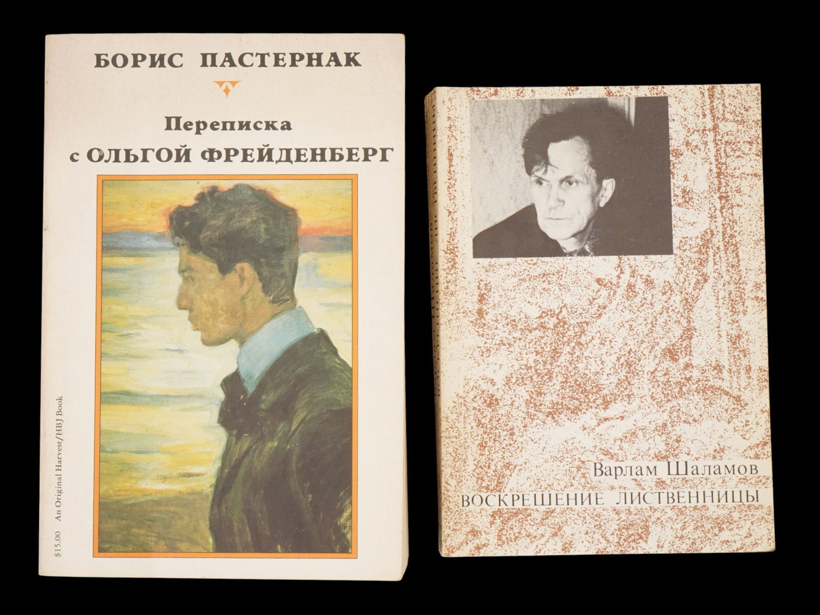RUSSIAN EMIGRE BOOKS BY PASTERNAK AND SHALAMOV: A lot of two Russian emigre memoir books. Boris Pasternak, Correspondence with Olga Freidenberg, Harcourt Brace Jovanovich Publishers, NY, 1981. Resurrection of the Larch Tree by Varlam Shalamov,
