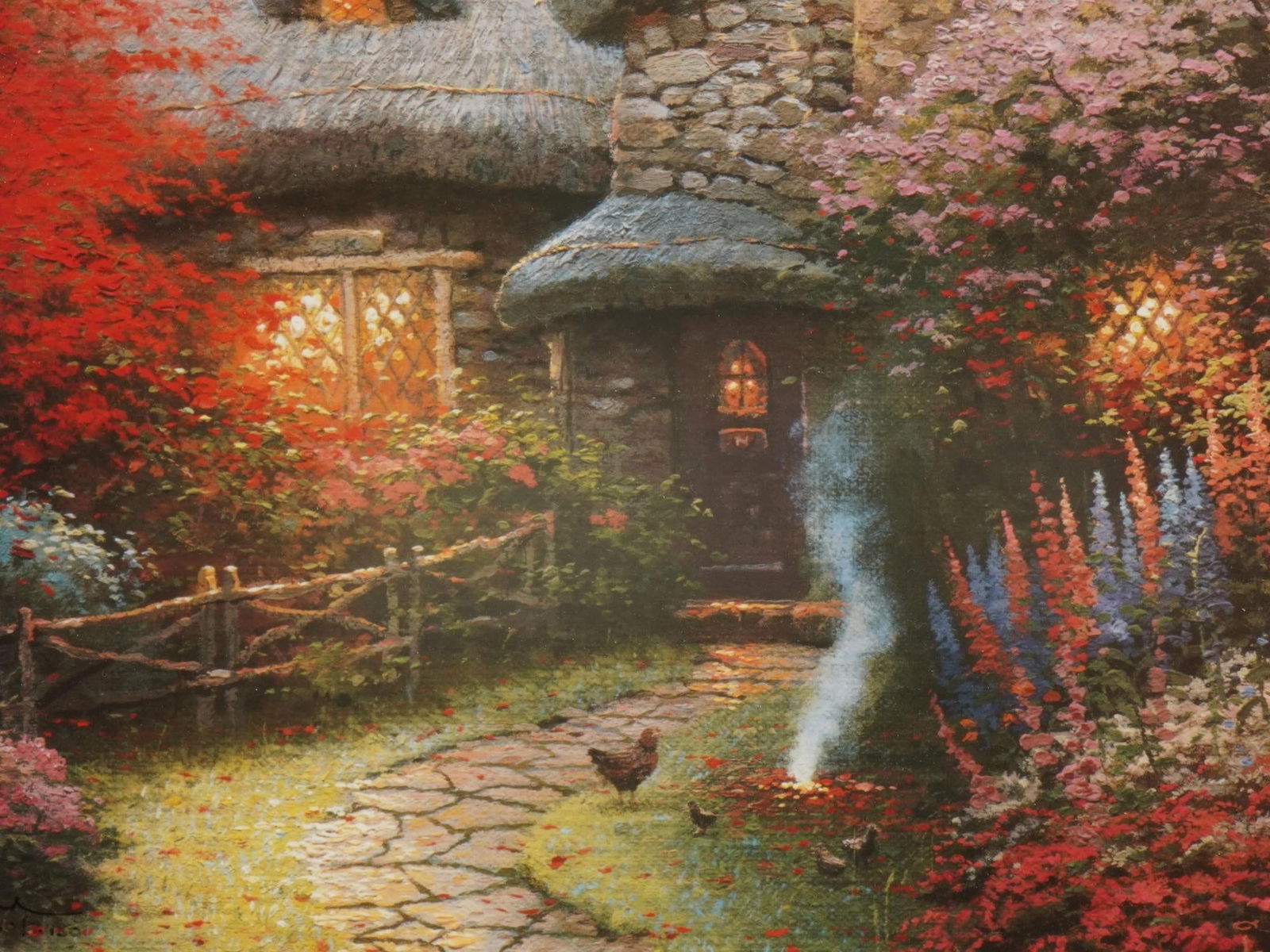 THOMAS KINKADE LANDSCAPE OFFSET LITHOGRAPH W COA - 2