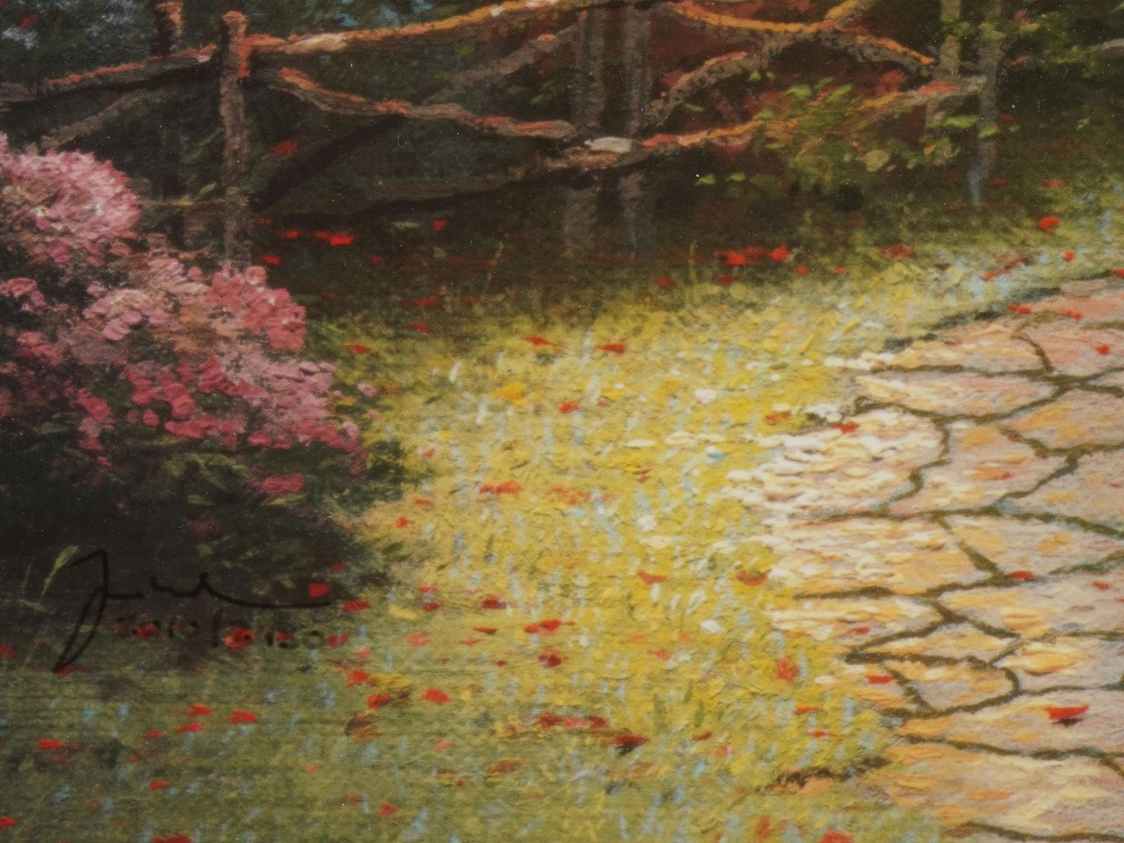 THOMAS KINKADE LANDSCAPE OFFSET LITHOGRAPH W COA - 3