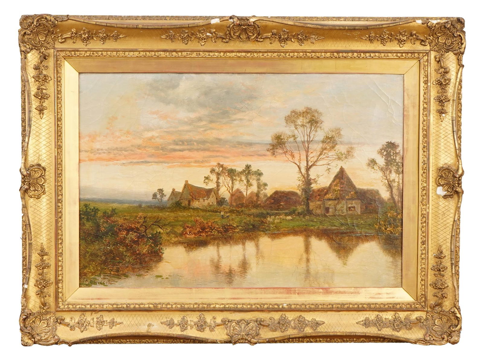 ANTIQUE ENGLISH OIL PAINTING SIGNED DANIEL SHERRIN (1 of 5)