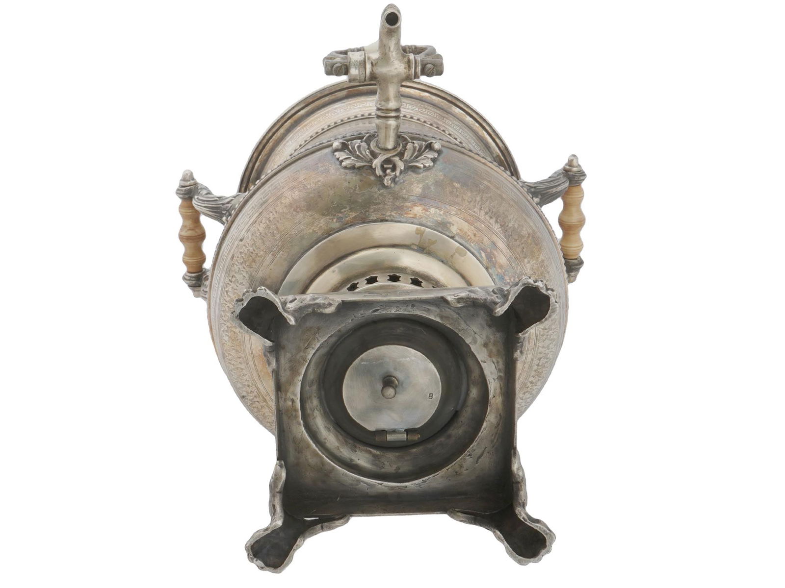 RUSSIAN 84 SILVER ENGRAVED SAMOVAR - 6