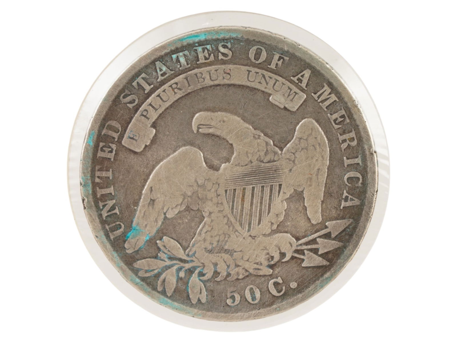 ANTIQUE 1835 CAPPED BUST HALF DOLLAR - 4