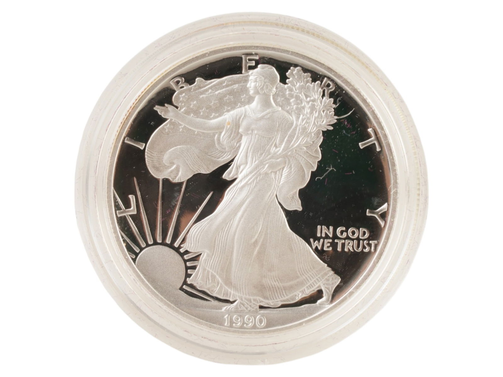 1990 S AMERICAN SILVER EAGLE PROOF COIN - 2