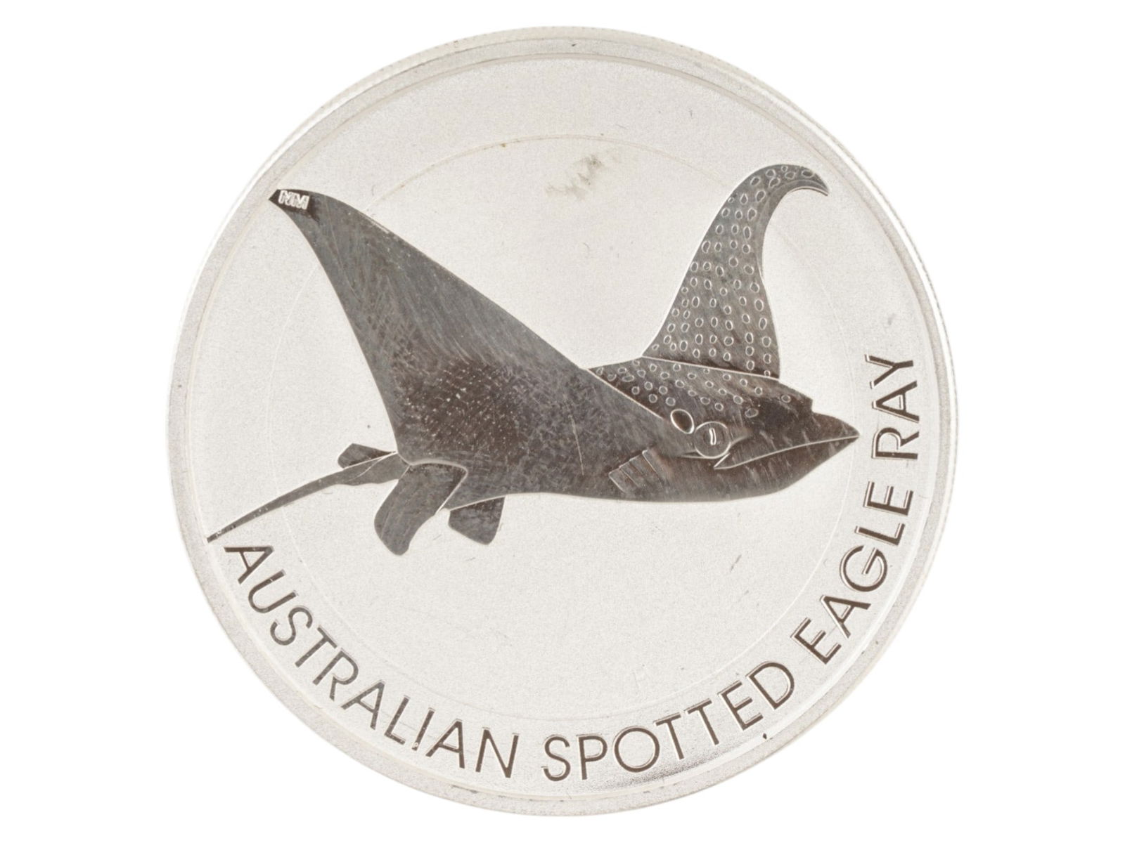 AUSTRALIAN 2 DOLLAR SPOTTED EAGLE RAY 9999 SILVER COIN: A 2021 Australian 2 Dollar Spotted Eagle Ray bullion coin. This coin is part of The Perth Mints marine life series. Metal: 9999 fine silver. Weight: 1.5 oz. Denomination: 2 Australian dollars AUD.