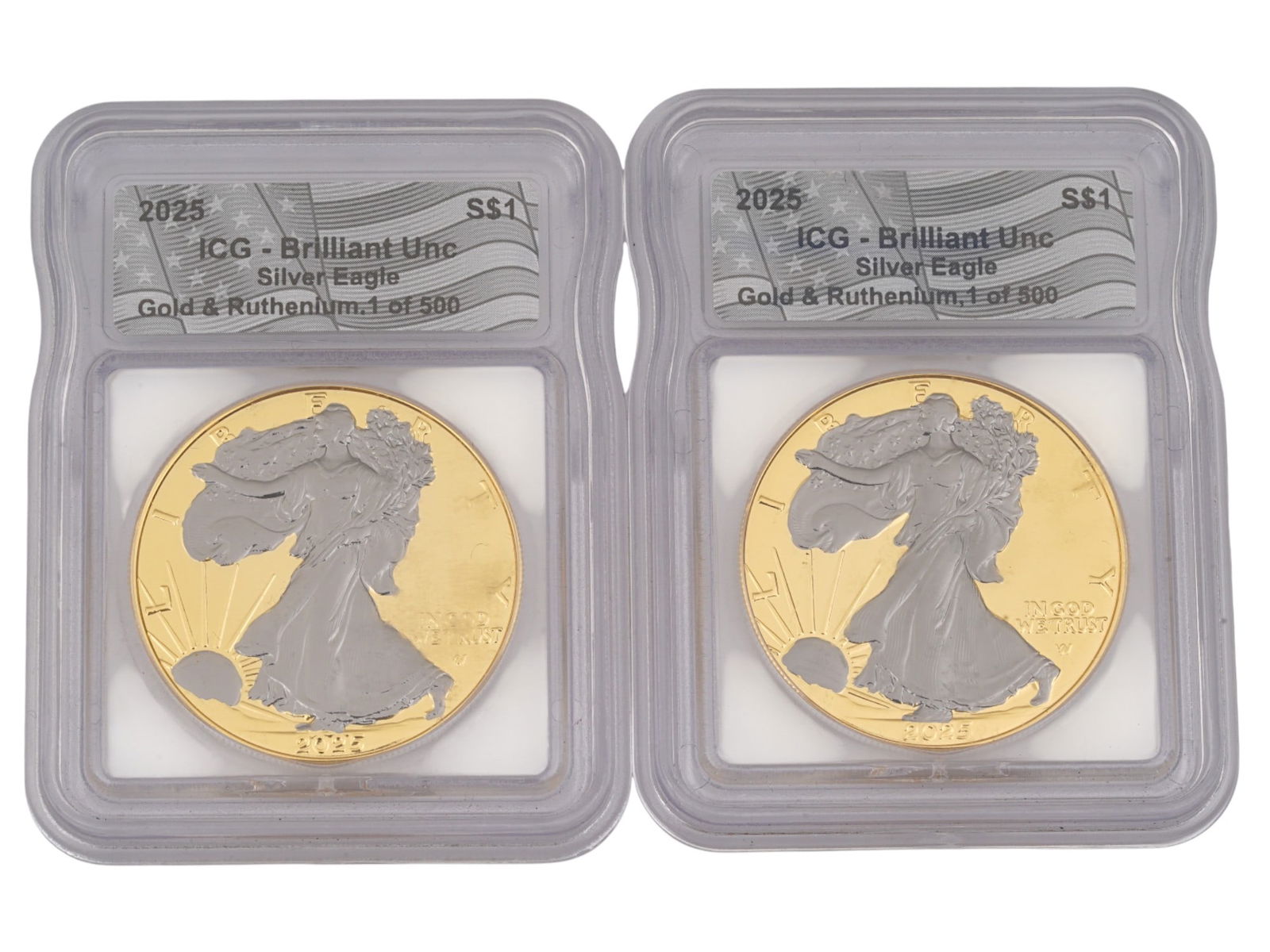 2025 AMERICAN SILVER EAGLE COINS BRILLIANT UNC GRADED (1 of 2)