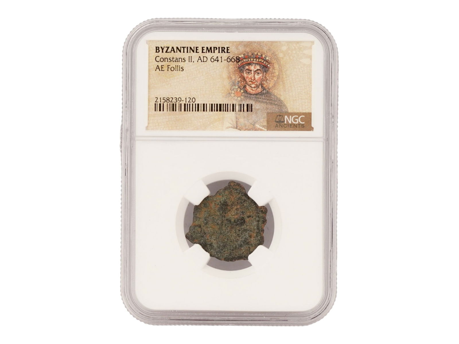 ANCIENT BYZANTINE EMPIRE CONSTANS II GRADED COIN (1 of 6)