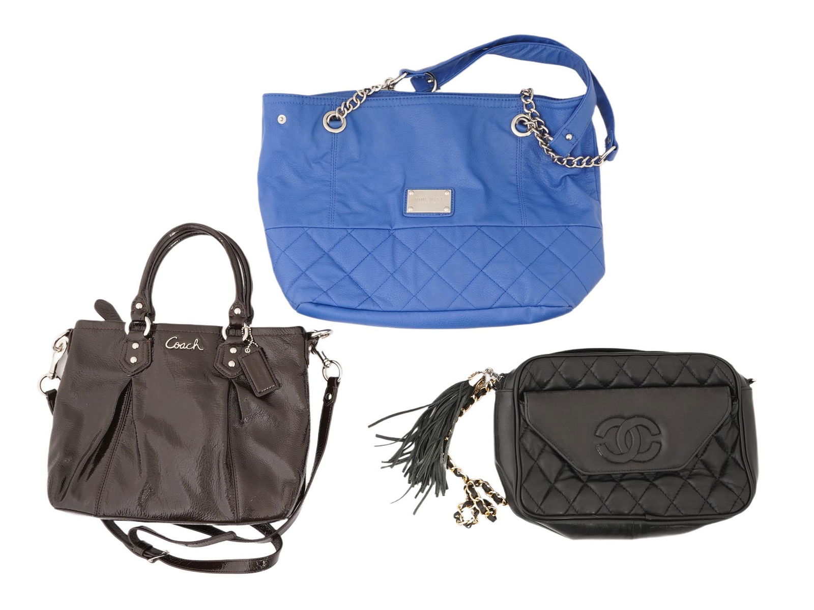 VINTAGE DESIGNER STYLE HANDBAGS COACH CHANEL (1 of 12)