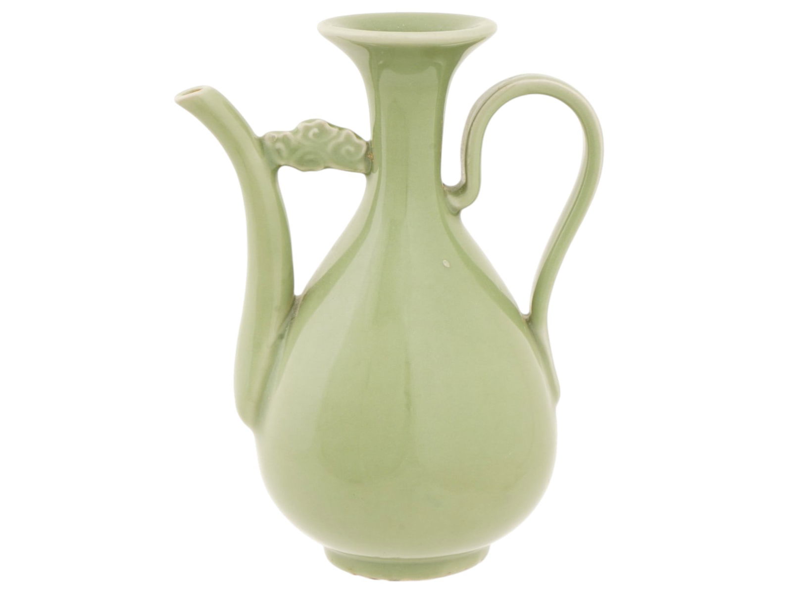 CHINESE LONGQUAN CELADON GREEN GLAZED CERAMIC EWER (1 of 6)