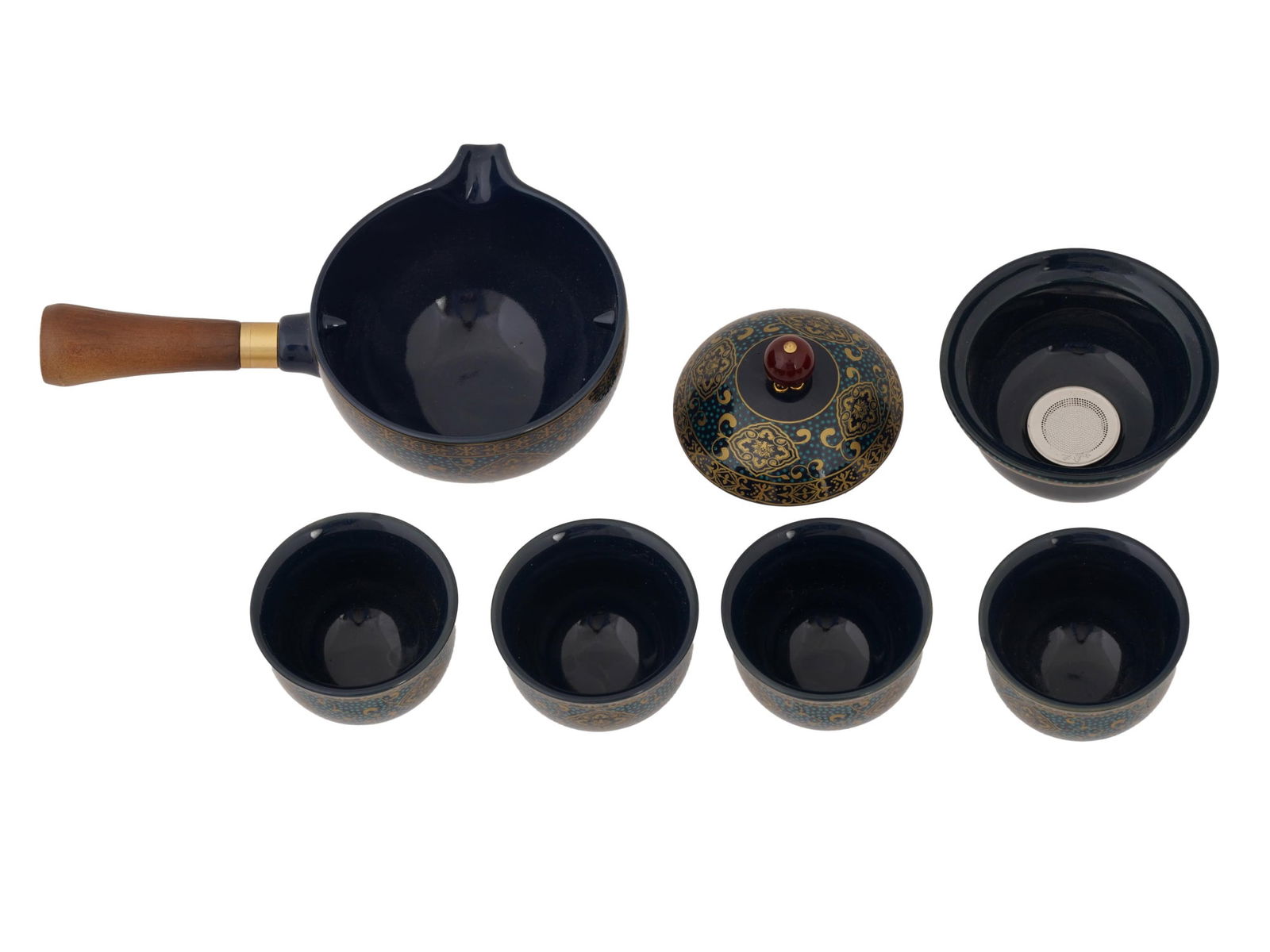 CHINESE CERAMIC TEA SET WITH FITTED BOX - 3