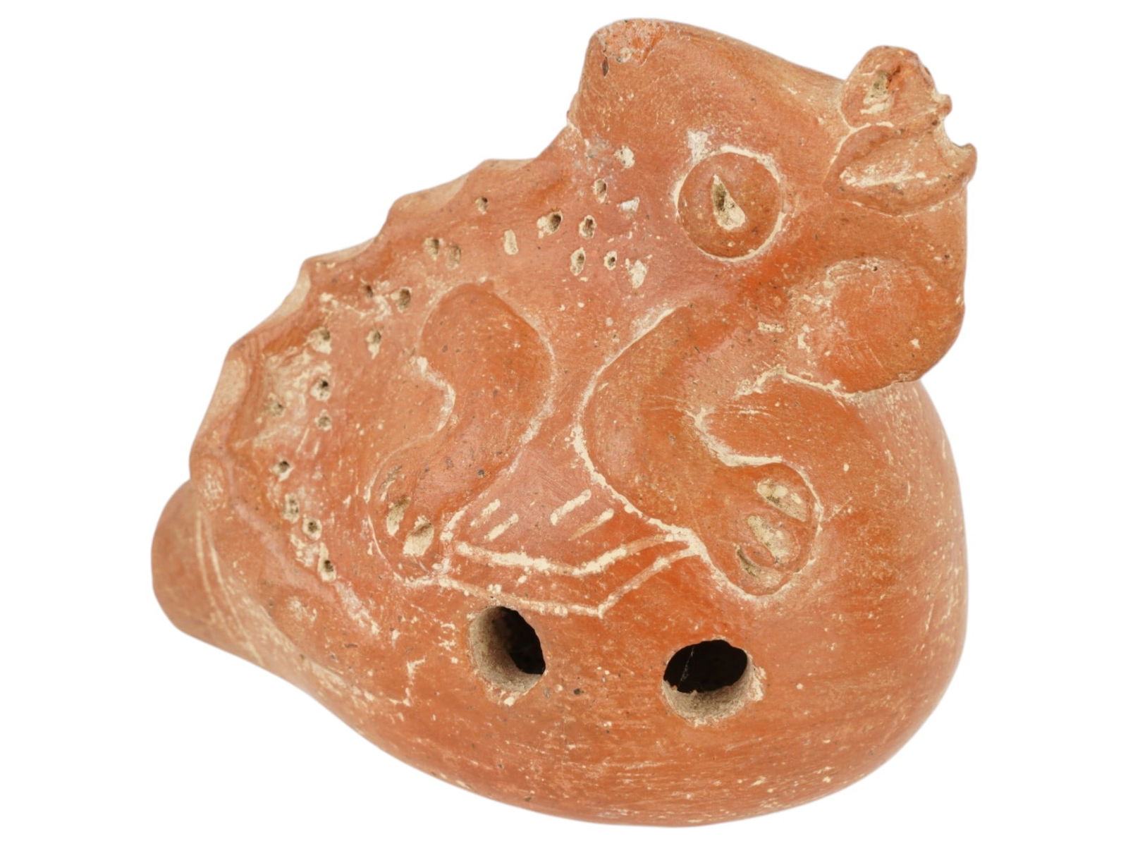 ANCIENT PRE COLUMBIAN TERRACOTTA ZOOMORPHIC WHISTLE (1 of 8)