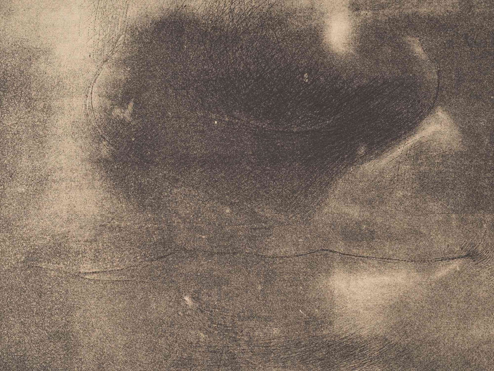 ABSTRACT ETCHING BLACK SQUARE SIGNED 1968 - 2