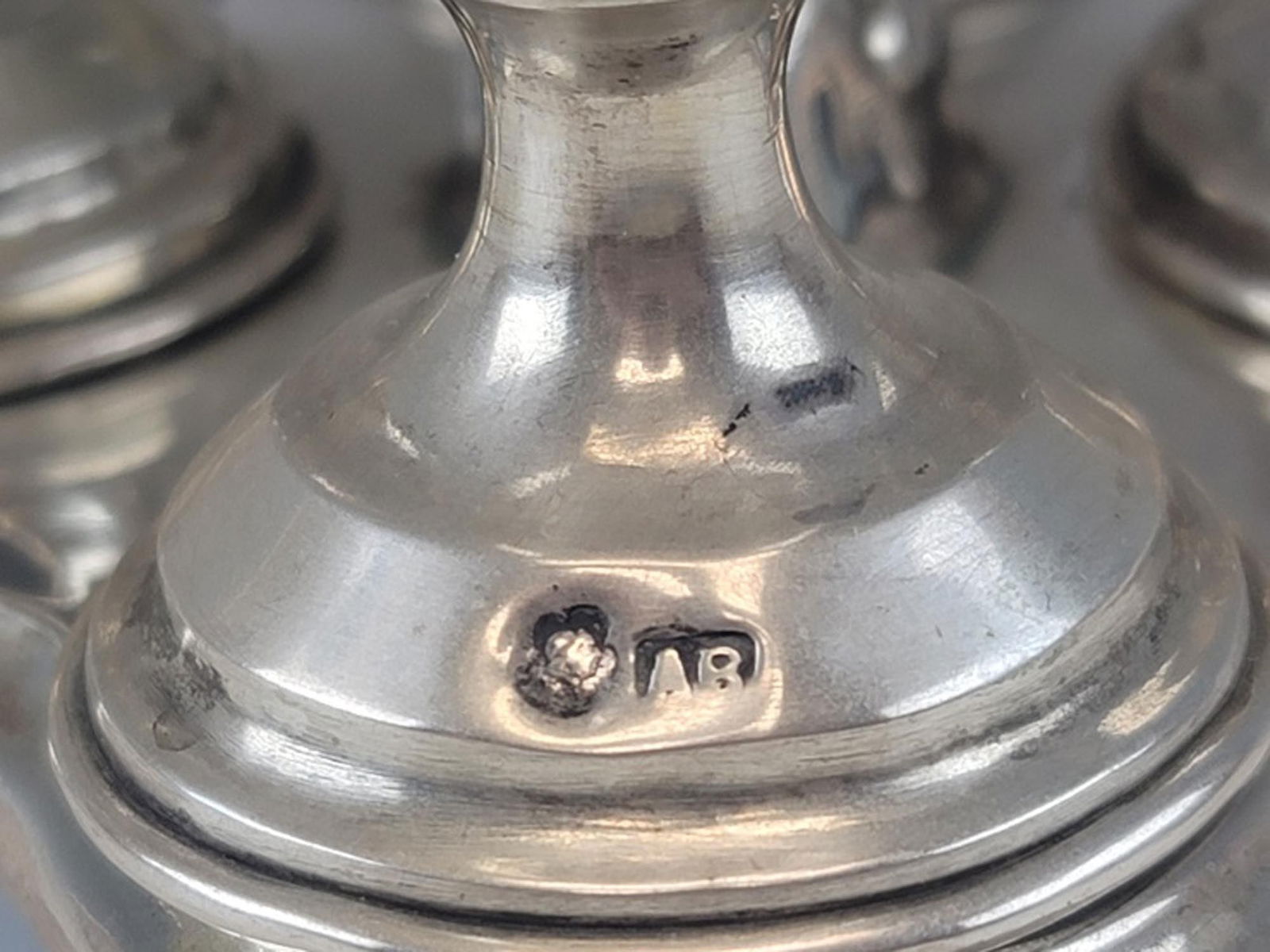 19C ANTIQUE AUSTRIAN SILVER EGG SERVER CUPS SPOONS - 8