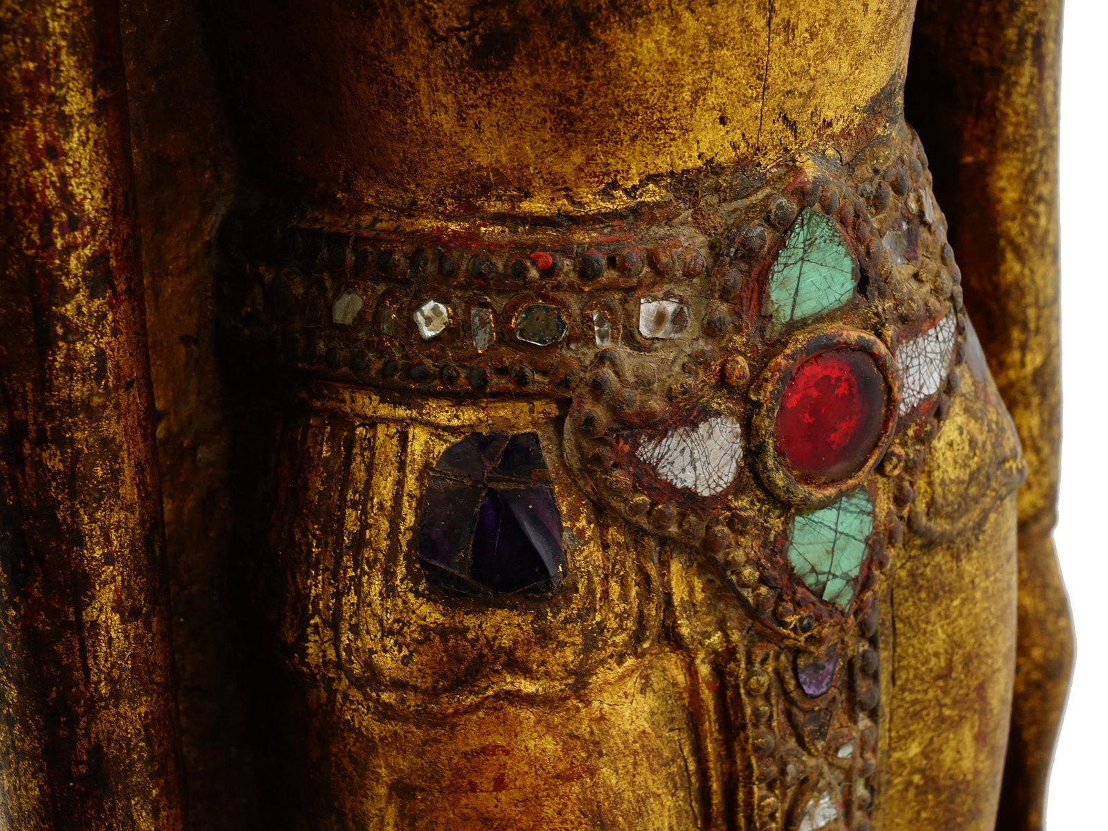 ANTIQUE 19TH C BURMA MANDALAY BUDDHA STATUE WITH COA - 6