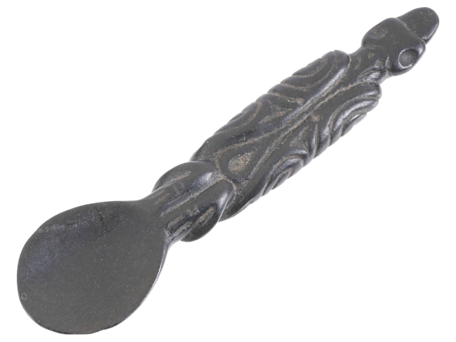 ANCIENT PRE COLUMBIAN TAINO BIRD CARVED STONE SPOON (1 of 4)