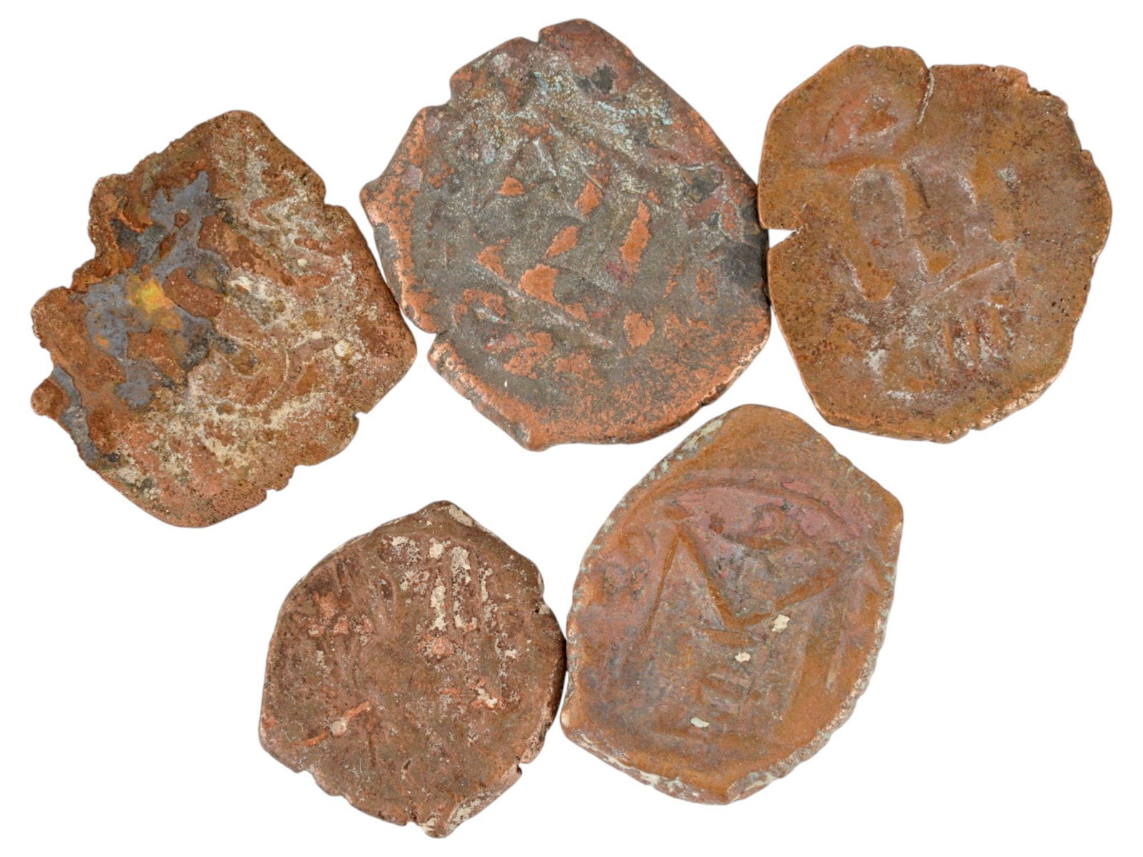 LOT OF ANCIENT BYZANTINE BRONZE COINS 400 TO 600 AD - 7