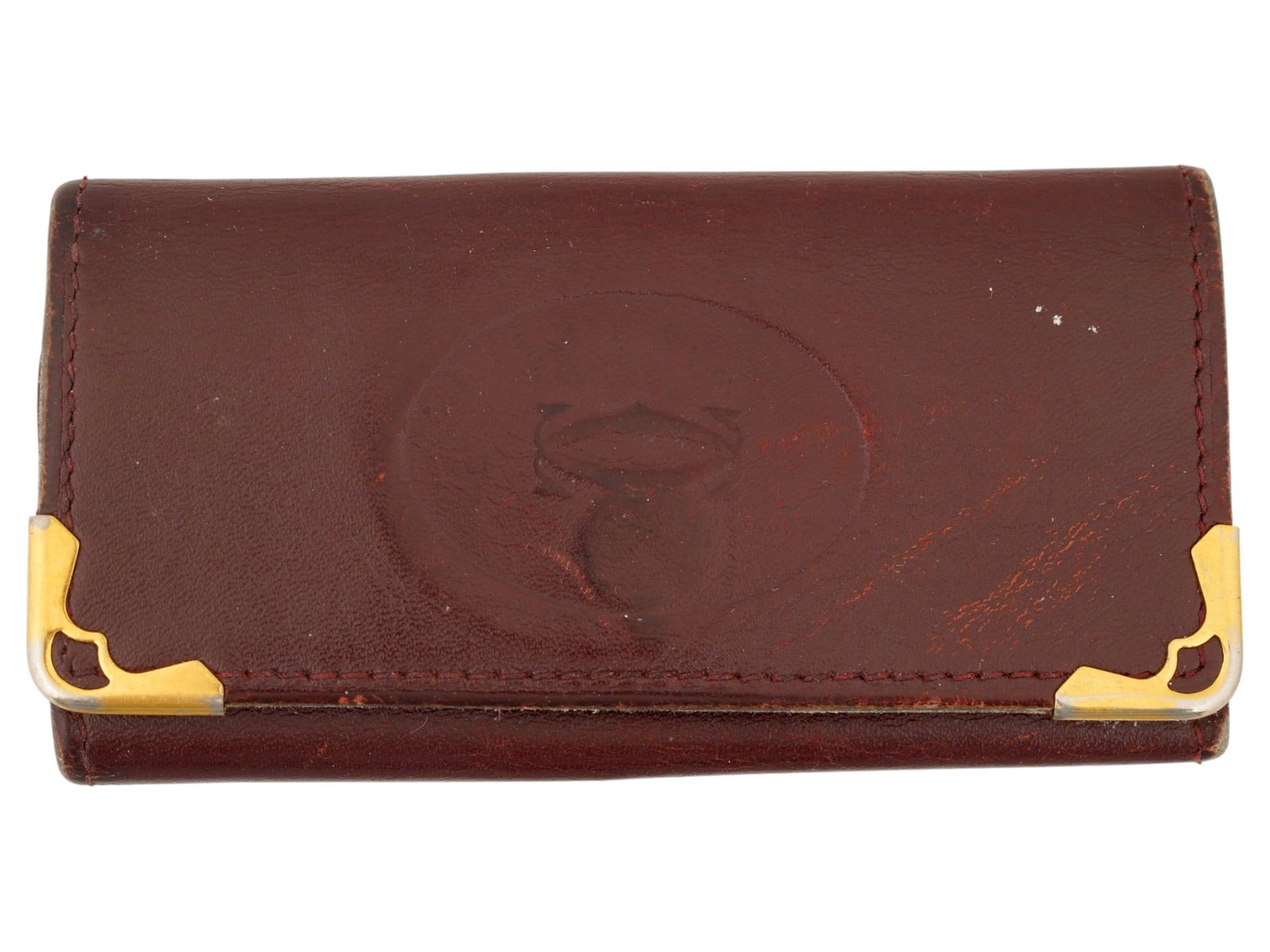 VINTAGE CARTIER BURGUNDY LEATHER KEY HOLDER (1 of 6)