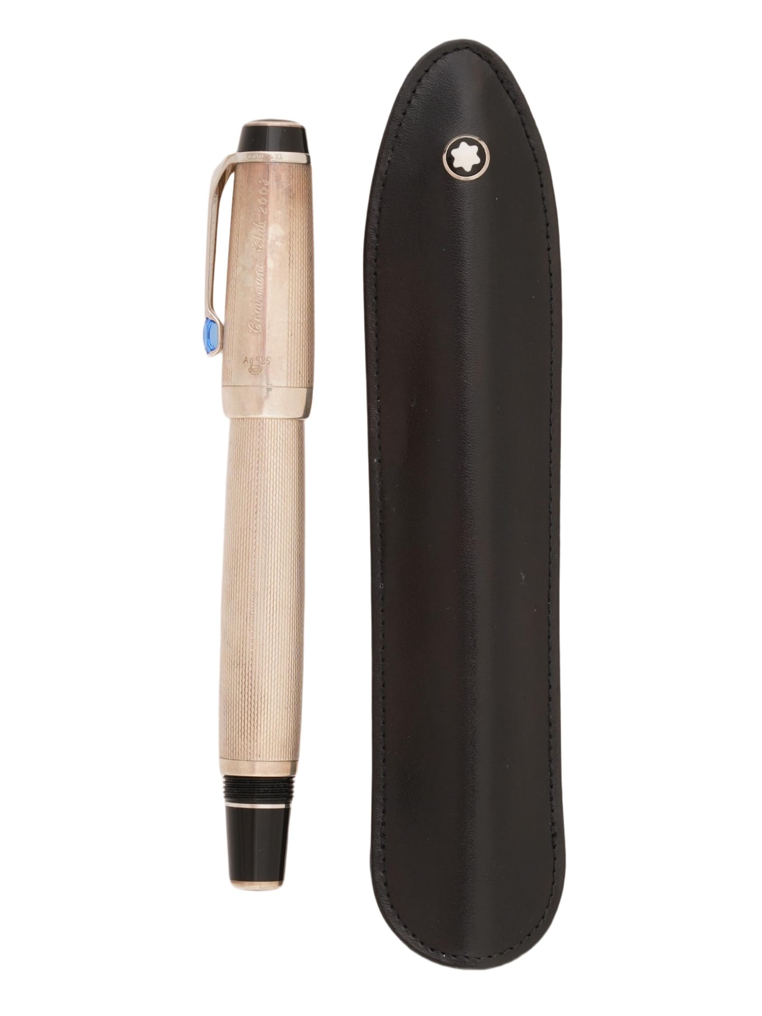 MONTBLANC BOHEME BLEU STERLING SILVER BALLPOINT PEN (1 of 7)